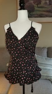 BNWT Vero Moda vmhanna singlet exp. Black and red/white polkadots  Size XL